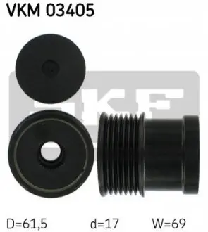Шків генератора FORD TRANSIT 2.4D 01.00-05.06 SKF VKM03405 Купити в Україні