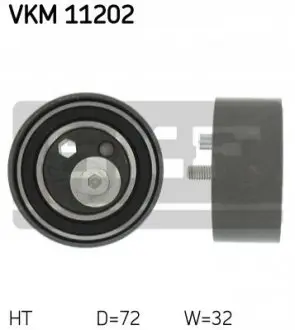 Натягуючий ролик ременя ГРМ AUDI A4 B5, A4 B6, A6 C4, A6 C5, A8 D2, ALLROAD C5 SKODA SUPERB I VW PASSAT B5, PASSAT B5.5 2.4/2.7/2.8 06.94-03.08 SKF VKM11202 Купити в Україні