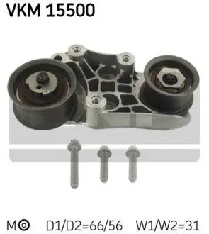 Натягувач ременя ГРМ OPEL CALIBRA A, OMEGA B, SINTRA, VECTRA A, VECTRA B SAAB 900 II, 9000 2.5/3.0 02.93-02.01 SKF VKM15500 Купити в Україні