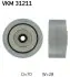 Фото Ролик поліклинового ременя AUDI A6 C6 SEAT ALHAMBRA, ALTEA, ALTEA XL, CORDOBA, IBIZA III, IBIZA IV, IBIZA IV ST, LEON, TOLEDO IV SKODA FABIA I, FABIA II, OCTAVIA II, RAPID 1.2D-2.0D 12.99 SKF (VKM31211) зображення 1