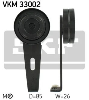 Натягуючий ролик поліклинового ременя CITROEN BERLINGO, BX, EVASION, JUMPER I, JUMPY I, XANTIA, XM, XSARA, ZX FIAT DUCATO, SCUDO, ULYSSE LANCIA ZETA PEUGEOT 306, 405 I 1.8D-2.1D 09.83-12.06 SKF VKM33002