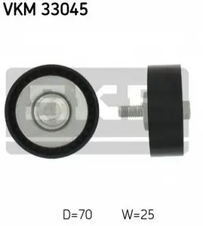 Фото 1 — Паразитный/ведущий ролик, поликлиновый ремень SKF (VKM33045) Фото Паразитный/ведущий ролик, поликлиновый ремень SKF (VKM33045) изображение 1
