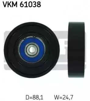Ролик поліклинового ременя TOYOTA YARIS 1.0/1.3 04.99-11.10 SKF VKM 61038 Купити в Україні