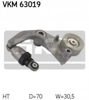 Фото Натяжний ролик, поліклиновий ремінь SKF (VKM63019) зображення 1