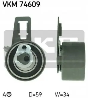 Фото 1 — Ролик ГРМ Kia Carnival 2.9CRDI (натяжний) (59х34) SKF (VKM74609) Фото Ролик ГРМ Kia Carnival 2.9CRDI (натяжний) (59х34) SKF (VKM74609) зображення 1