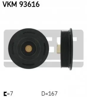 Фото 1 — Шків колінвалу Renault Trafic/Opel Vivaro 2.5DCI 06- (7PK) SKF (VKM93616) Фото Шків колінвалу Renault Trafic/Opel Vivaro 2.5DCI 06- (7PK) SKF (VKM93616) зображення 1