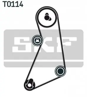 Комплект ГРМ (ремінь + ролик) VW GOLF III, PASSAT B3/B4 2.0 08.91-12.97 SKF VKMA01021