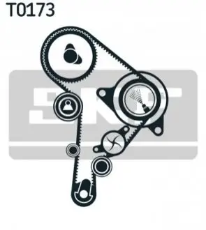 Комплект ГРМ (ремінь + ролик) AUDI A3 SEAT CORDOBA, IBIZA II, IBIZA III, LEON SKODA FABIA I, FABIA I PRAKTIK, OCTAVIA I, SCALA VW BORA I, GOLF IV, POLO, POLO III CLASSIC 1.6D/1.9D 09.96 SKF VKMA01130