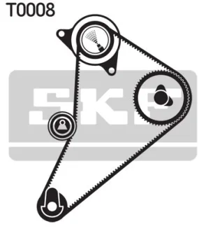 Комплект ГРМ (ремінь + ролик) FORD TRANSIT 2.4D 01.78-12.85 SKF VKMA04300