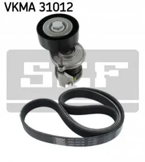 Комплект поликлинових ременів (з роликами) SEAT CORDOBA, IBIZA III SKODA FABIA I, FABIA I PRAKTIK VW POLO IV 1.9D 11.99-04.12 SKF VKMA31012