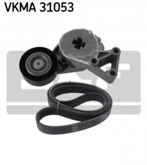 Комплект поликлинових ременів (з роликами) SEAT CORDOBA, IBIZA III, IBIZA IV, IBIZA IV SC, LEON SPORTSTOURER SKODA FABIA I, SCALA VW CADDY V, POLO IV 1.6D-2.0D 12.99 SKF VKMA31053