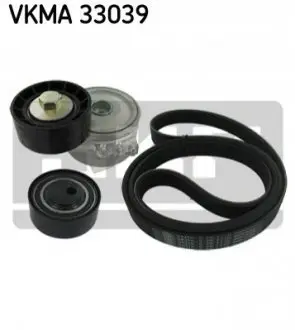 Комплект поликлинових ременів (з роликами) CITROEN C5 I, XANTIA 2.0D 02.99-08.04 SKF VKMA33039