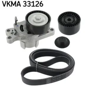 Комплект поликлинових ременів (з роликами) PEUGEOT 206 1.1/1.4/1.6 08.98 SKF VKMA33126