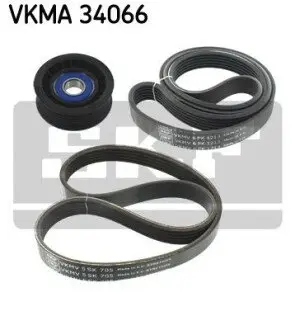 Комплект поликлинових ременів (з роликами) FORD C-MAX, FOCUS II 1.8-2.0LPG 07.04-09.12 SKF VKMA34066