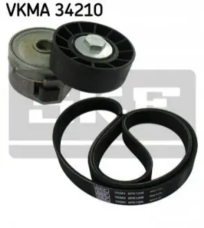 Комплект поликлинових ременів (з роликами) FORD GALAXY II, S-MAX 2.0D 05.06-06.15 SKF VKMA 34210
