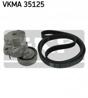 Комплект поликлинових ременів (з роликами) OPEL ASTRA F, ASTRA F CLASSIC, COMBO, CORSA B, TIGRA, VECTRA B 1.2-1.8 09.91-01.05 SKF VKMA35125