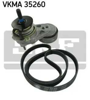 Комплект поликлинових ременів (з роликами) ALFA ROMEO 159 FIAT CROMA, STILO OPEL ASTRA G, ASTRA G CLASSIC, ASTRA H, ASTRA H CLASSIC, ASTRA H GTC, CORSA D, CORSA E, MERIVA A 1.6-1.8LPG 03.00 SKF VKMA35260