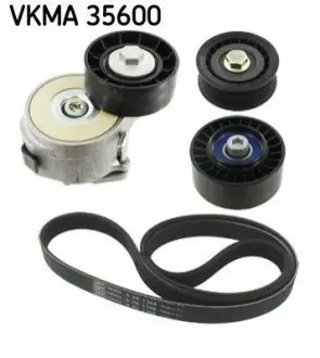 Комплект поликлинових ременів (з роликами) OPEL ASTRA H, ASTRA H GTC, ZAFIRA B 1.9D 04.04-04.15 SKF VKMA 35600 Купити в Україні