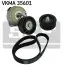 Комплект поликлинових ременів (з роликами) OPEL ASTRA H, ASTRA H GTC, SIGNUM, VECTRA C, VECTRA C GTS 1.9D 04.04-10.10 SKF (VKMA35601) зображення 1