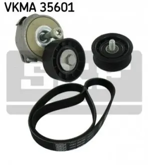 Комплект поликлинових ременів (з роликами) OPEL ASTRA H, ASTRA H GTC, SIGNUM, VECTRA C, VECTRA C GTS 1.9D 04.04-10.10 SKF VKMA35601
