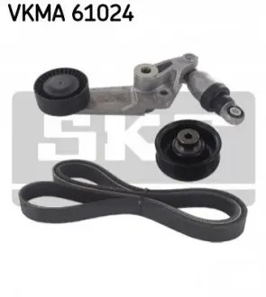 Комплект поликлинових ременів (з роликами) TOYOTA AURIS, AVENSIS, COROLLA 1.4/1.6/1.8 03.03-11.13 SKF VKMA61024