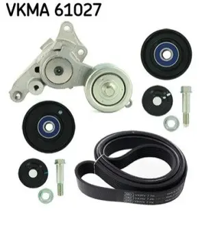 Комплект поліклинового ременя (із натягувачем) TOYOTA DYNA, FORTUNER, HIACE / COMMUTER V, HIACE IV, HIACE V, HILUX VI, HILUX VII 2.5D/3.0D 07.01 SKF VKMA 61027 Купити в Україні
