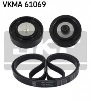 Комплект поликлинових ременів (з роликами) TOYOTA YARIS 1.0/1.3 04.99-09.05 SKF VKMA61069