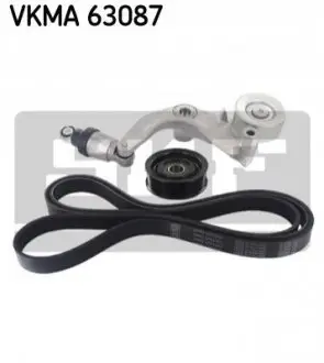Комплект поликлинових ременів (з роликами) HONDA CIVIC IX, CIVIC VIII 1.6/1.8 09.05-12.16 SKF VKMA63087