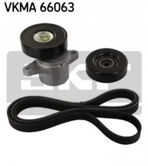 Комплект поликлинових ременів (з роликами) SUZUKI GRAND VITARA I, GRAND VITARA II, VITARA 2.0 12.96-02.15 SKF VKMA66063