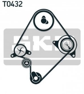 Набір ГРМ (ремінь + ролик) - VKMA 94009 (1281078E01, R20112205, R20112205A) SKF VKMA94009 (фото 1)