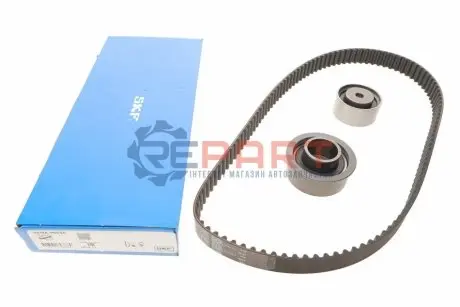 Комплект ГРМ (ремінь + ролик) HYUNDAI COUPE I, COUPE II, ELANTRA III, ELANTRA V, HIGHWAY, IX35, LANTRA II, SONATA V, TIBURON, TRAJET, TUCSON KIA CARENS I, CERATO I 1.8/2.0/2.0LPG 04.94-12.16 SKF VKMA95656 Купити в Україні