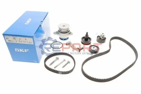 Фото Комплект ГРМ + помпа Audi A2/Seat Leon/VW Golf IV/Polo 1.6 98-06 (20x130z/17x58z)(VKPC 81419) SKF (VKMC011212) зображення 1