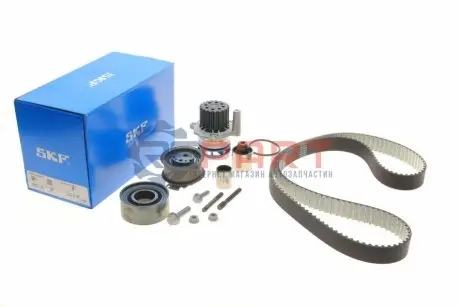 Фото Комплект ГРМ + помпа Audi A4/TT/Skoda Octavia/Superb//VW Golf V/Passat/Tiguan 2.0TDI 05-17 (160x30) SKF (VKMC012631) зображення 1