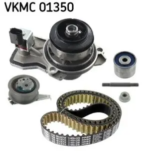 Комплект ГРМ (ремінь + ролик + водяний насос) AUDI A1 SEAT IBIZA IV, IBIZA IV SC, IBIZA IV ST, TOLEDO IV SKODA FABIA III, RAPID VW POLO V, TRANSPORTER T6 1.4D/2.0D 02.14-08.24 SKF VKMC 01350