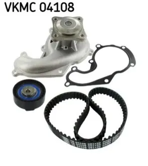 Комплект ГРМ (ремінь + ролик + водяний насос) FORD C-MAX, FIESTA, FIESTA IV, FOCUS C-MAX, FOCUS I, FOCUS II, GALAXY II, MONDEO IV, S-MAX, TOURNEO CONNECT, TRANSIT CONNECT 1.8D 08.98-06.15 SKF VKMC 04108