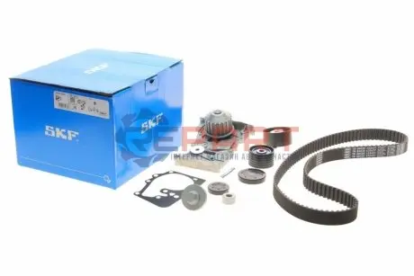 Фото Комплект ГРМ + помпа Renault Kangoo/Dacia Logan/Duster 1.4/1.6 16V 01- (27x132z) (VKPC 86416) SKF (VKMC06020) зображення 1