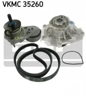 Комплект поликлинових ременів (з роликами) ALFA ROMEO 159 FIAT CROMA, STILO OPEL ASTRA G, ASTRA G CLASSIC, ASTRA H, ASTRA H CLASSIC, ASTRA H GTC, ASTRA J, ASTRA J GTC, CORSA D 1.6-1.8LPG 03.00 SKF VKMC35260