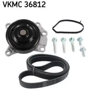 Комплект поликлинових ременів (з роликами) CITROEN C1 DAIHATSU CUORE VII, SIRION PEUGEOT 107 SUBARU JUSTY IV TOYOTA AYGO, YARIS, YARIS / VIOS 1.0/1.0LPG 01.05 SKF VKMC36812
