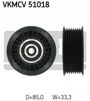 Ролик поліклинового ременя MERCEDES ATEGO, AXOR, ZETROS OM457.937-OM904.911 01.98 SKF VKMCV51018 Купити в Україні