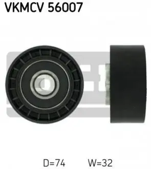 Відвідний/напрямний ролик, поліклиновий ремінь SKF VKMCV56007