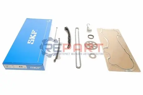 Комплект ланцюга ГРМ Fiat Doblo 1.3JTD (ланцюг, башмак, натяжник) SKF VKML82000 Купити в Україні