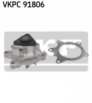 Насос охолоджуючої рідини, з ущільненням TOYOTA ALLION I, ALLION II, BB I, COROLLA, ECHO, IST, PORTE I, PRIUS, PROBOX / SUCCEED, RACTIS, RAUM, URBAN CRUISER, VERSO S 1.3-1.5H 08.99 SKF VKPC 91806
