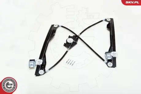 Склопідіймач (передній) Skoda Fabia 99-08 (L) (електро) (без моторчика) (з пластиною) SKV GERMANY 01SKV221