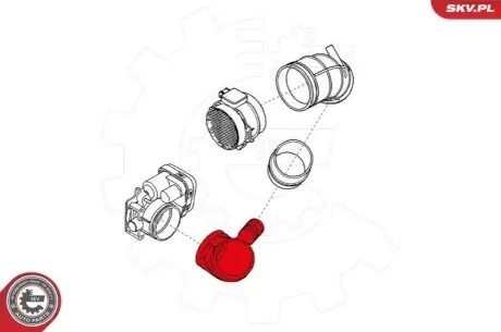 Патрубок витратоміра повітря BMW 3 (E46) Z3 (E36) SKV GERMANY 24SKV480