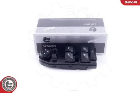 Кнопка склопідіймача (L) BMW 5 (E60) 03-10 M57/N43/N52/N53/N62 (блок) SKV GERMANY 37SKV160