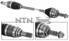 Привідний вал передн Прав 665мм RENAULT CLIO III, CLIO III/HATCHBACK, MODUS 1.2-1.6 09.04- SNR NTN DK55156