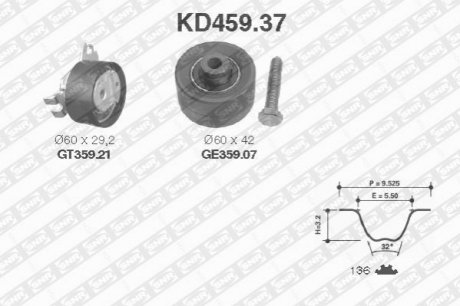 Ремінь ГРМ (набір) SNR NTN KD45937 (фото 1)