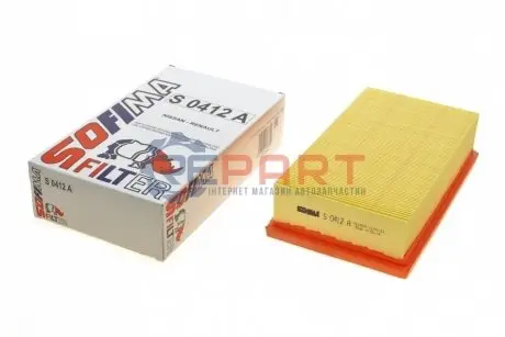 Фото 1 — Фільтр повітряний Renault Clio 1.5dCi 05- SOFIMA (S0412A) Фото Фільтр повітряний Renault Clio 1.5dCi 05- SOFIMA (S0412A) зображення 1