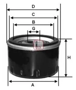 Масляний фільтр ABARTH RITMO ALFA ROMEO 155, 164, 33, 90, ARNA FIAT 124 SPIDER, 127, 131, 132, ARGENTA, COUPE, CROMA, REGATA, RITMO, TEMPRA, TIPO FORD SIERRA I, SIERRA II 0.9-3.0 06.58-09.17 SOFIMA S2640R