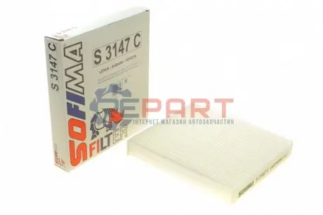 Фільтр салону Subaru Legacy V/Outback/ Toyota Auris/Avensis/Corolla/Camry/Prius/Lexus IS/LS/LX 09 SOFIMA S3147C Купити в Україні